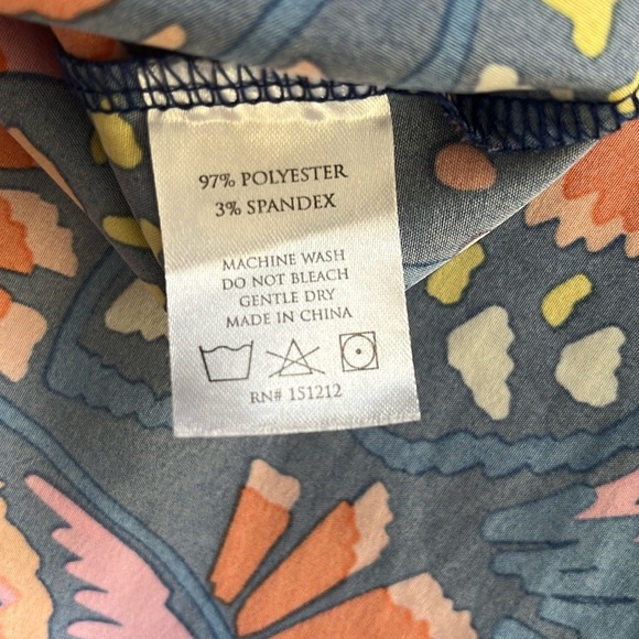 Michelle McDowell Kelly Top So Fly Blue Ruffle Button Up Size Medium - Picture 5 of 5